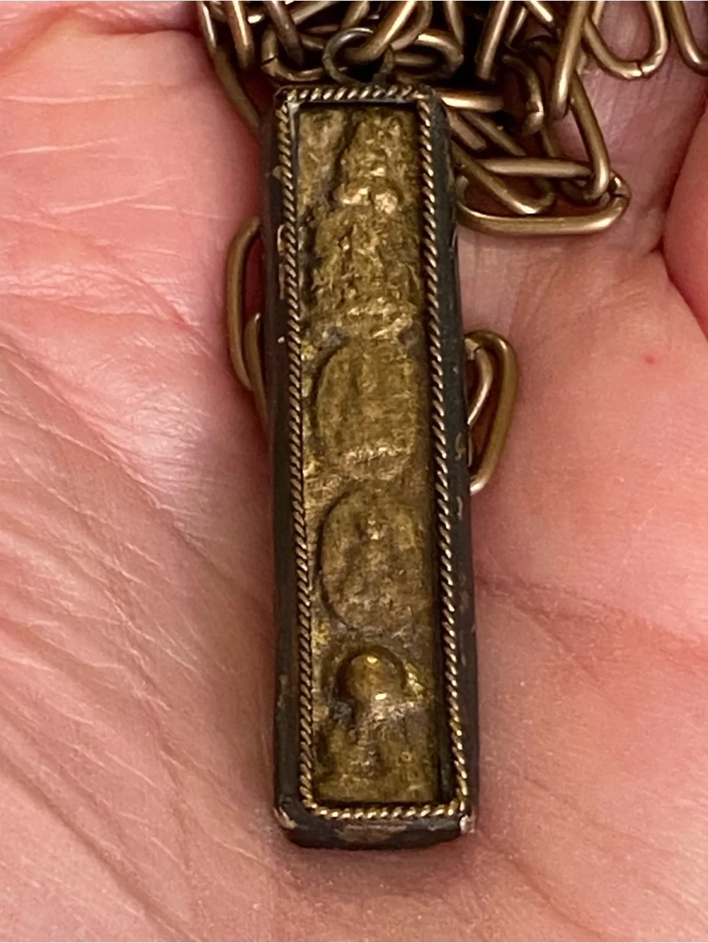 Vintage Bronze Buddha Necklace